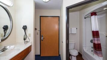 Hair dryer, towels
