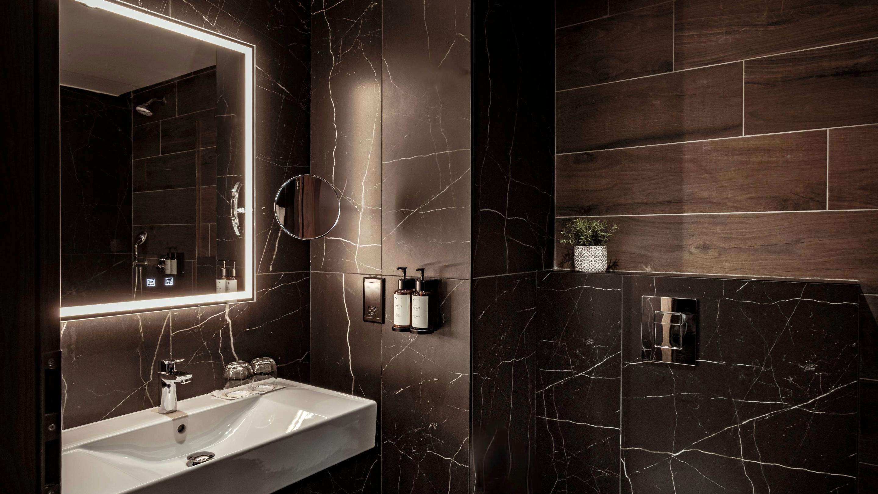 free toiletries, hair dryer, towels