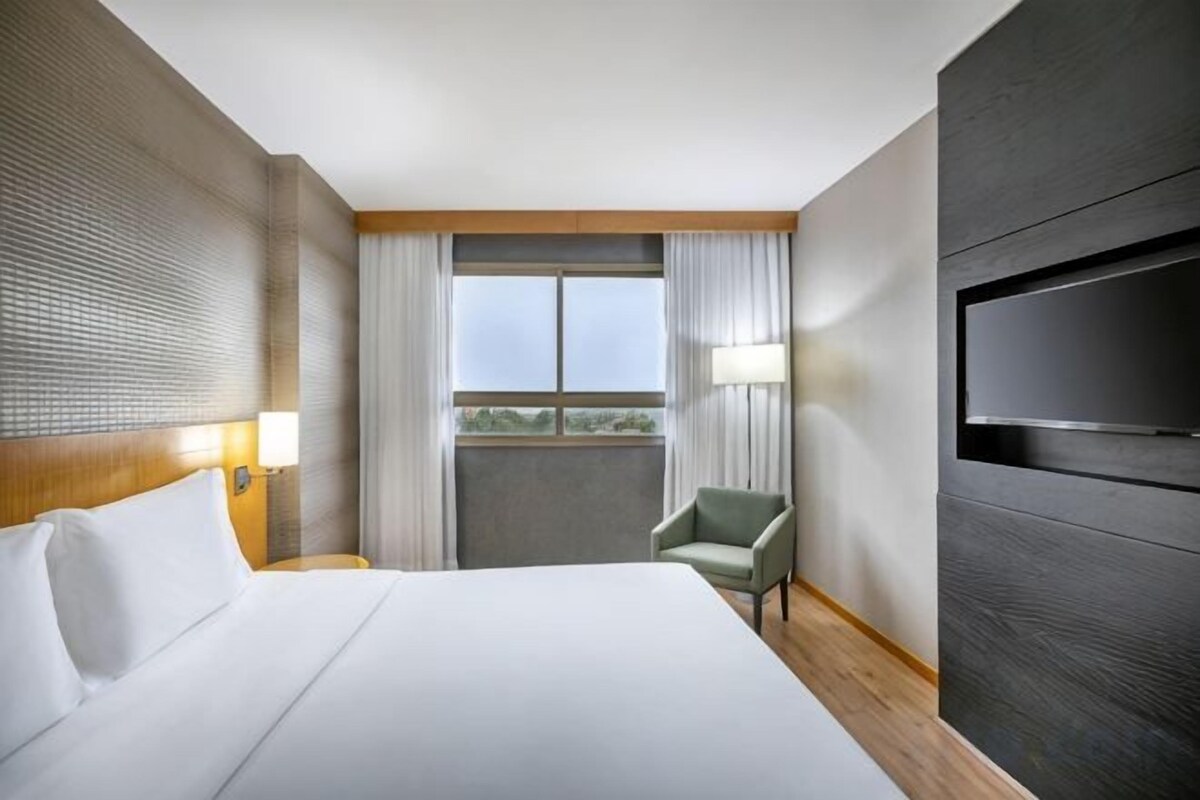 Ropa de cama hipoalergénica, minibar, caja fuerte y escritorio