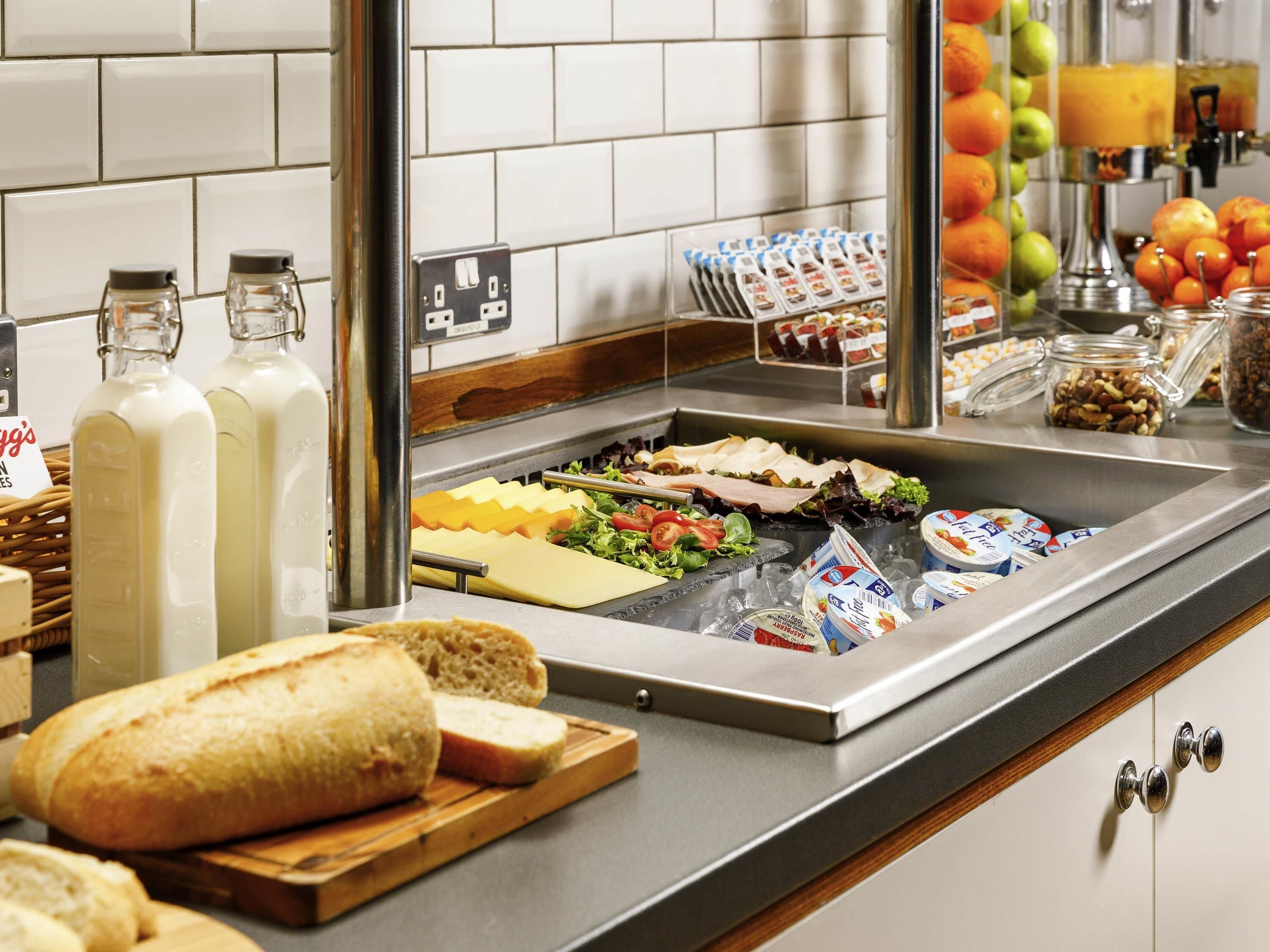 daily buffet breakfast (gbp 9.00 per person)