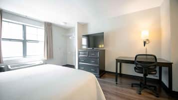 Desk, iron/ironing board, free WiFi, bed sheets