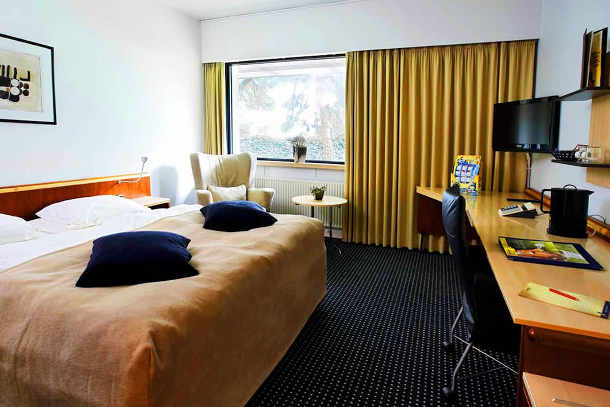 Business Room | Hypo-allergenic bedding available, desk, blackout drapes