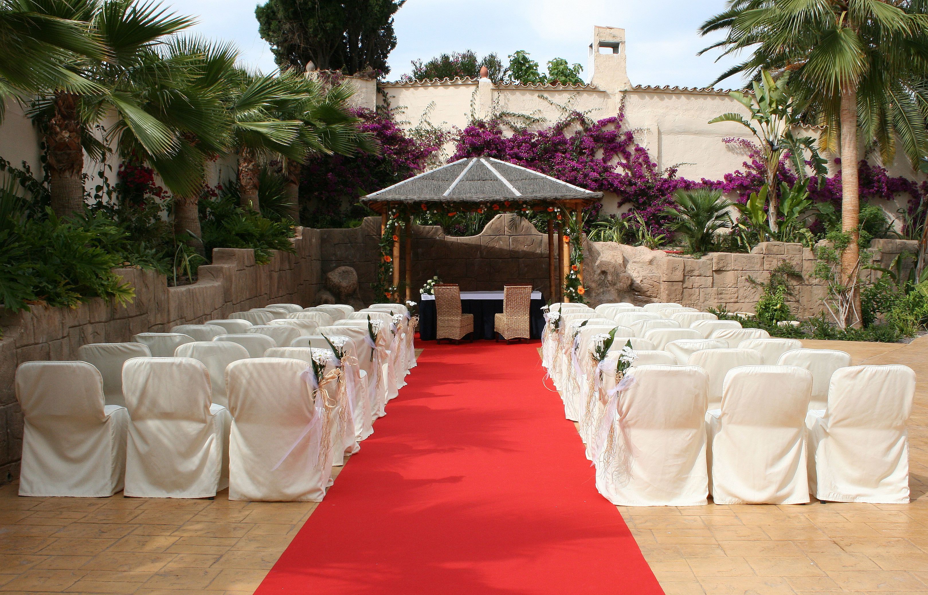 outdoor wedding area