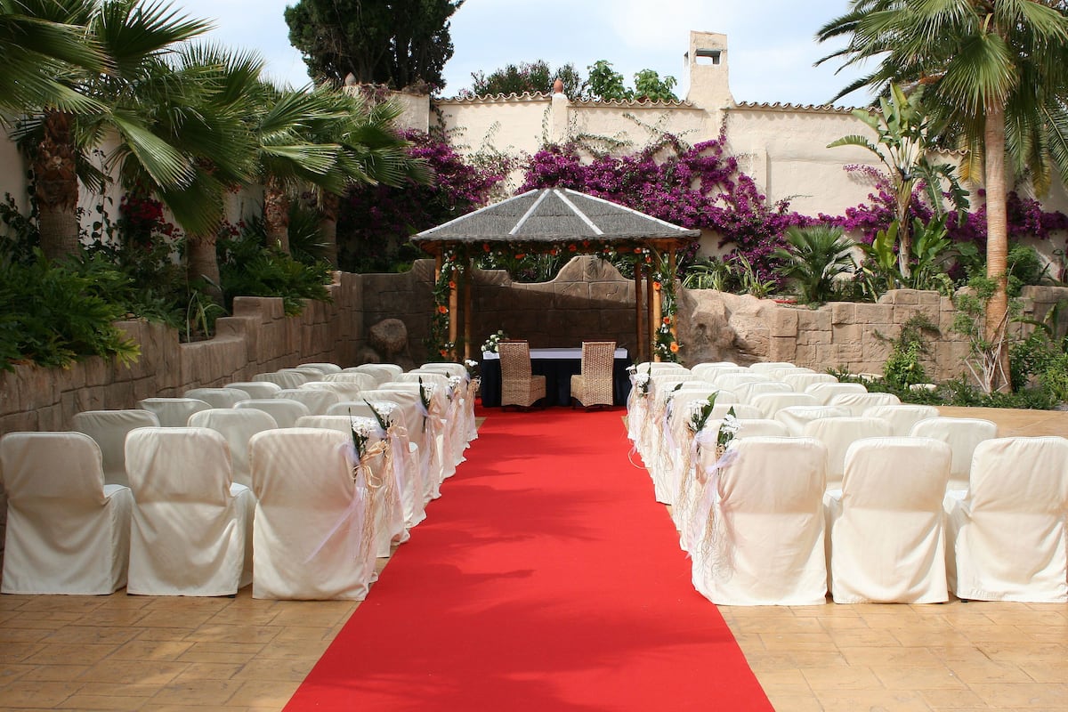 outdoor wedding area