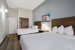 Suite, 2 Queen Beds with Kitchen, Non Smoking | Premium bedding, desk, laptop workspace, blackout drapes