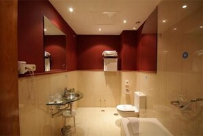 Hair dryer, towels