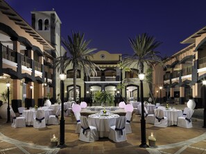 Outdoor banquet area