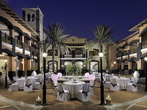 Outdoor banquet area