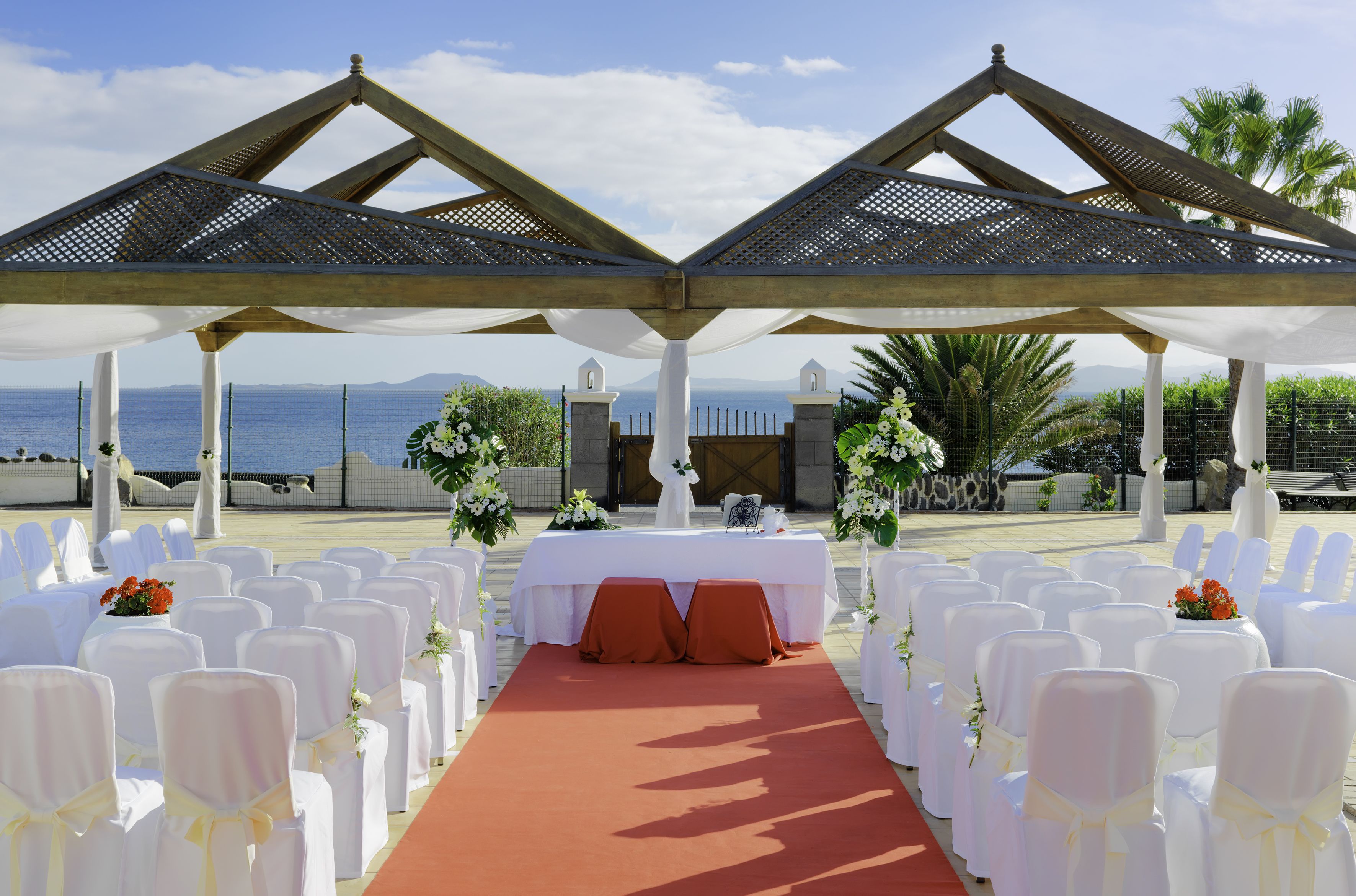 outdoor wedding area