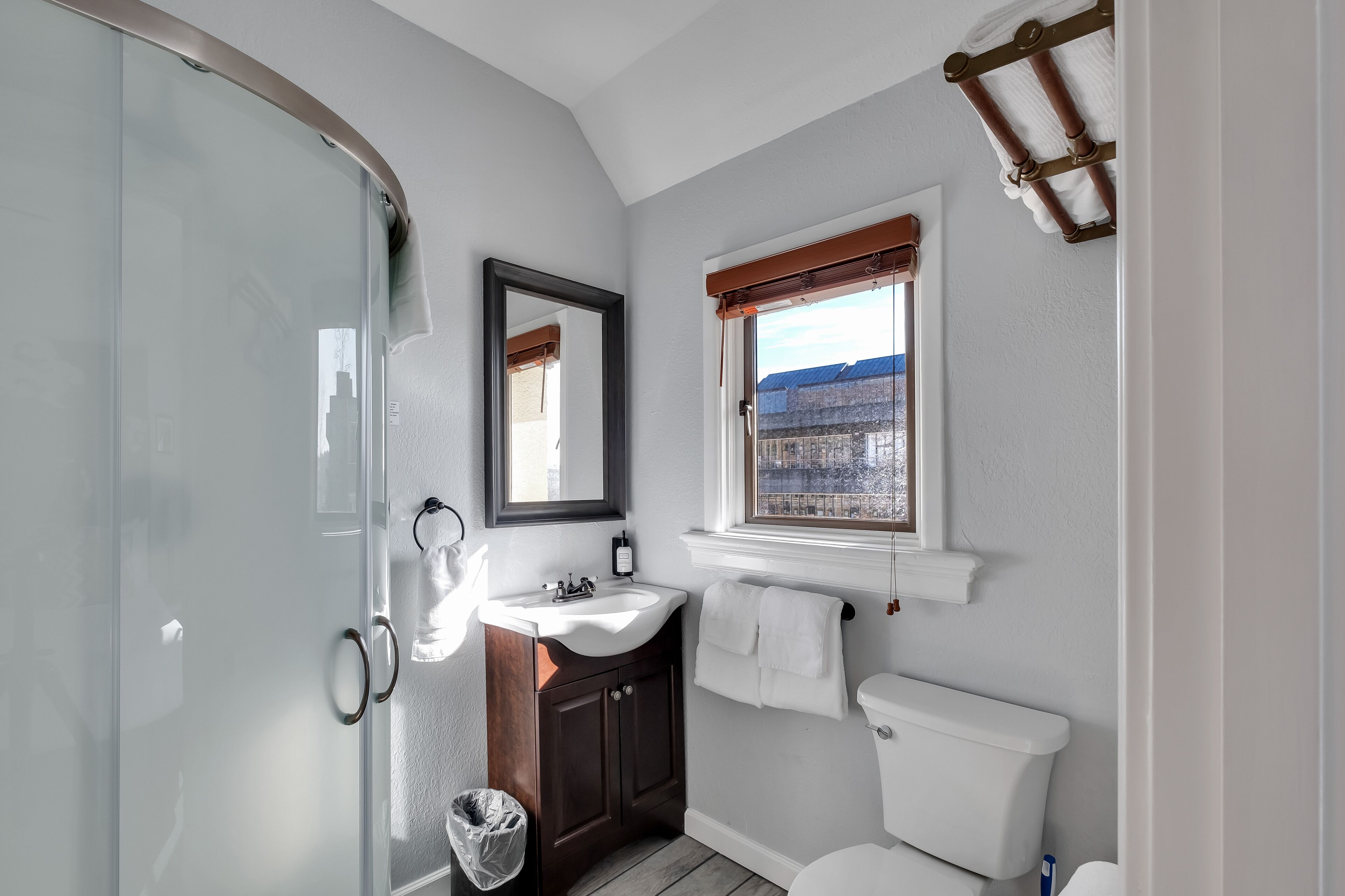 free toiletries, hair dryer, towels, soap