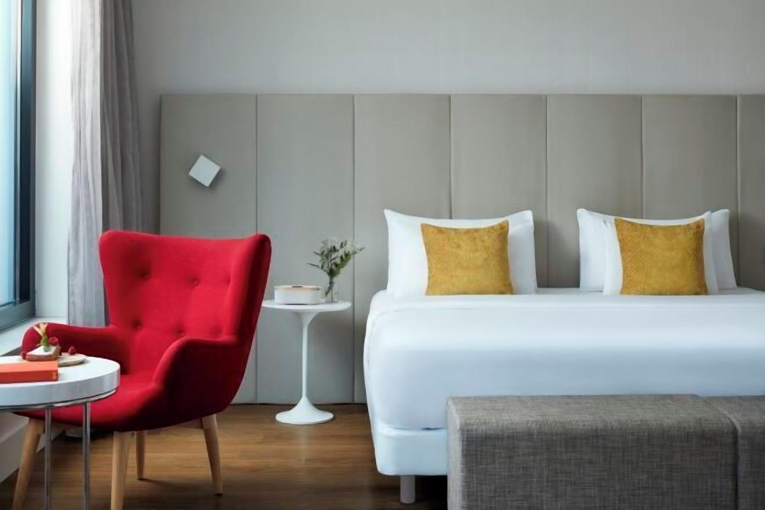 Hypo-allergenic bedding, pillowtop beds, minibar, in-room safe