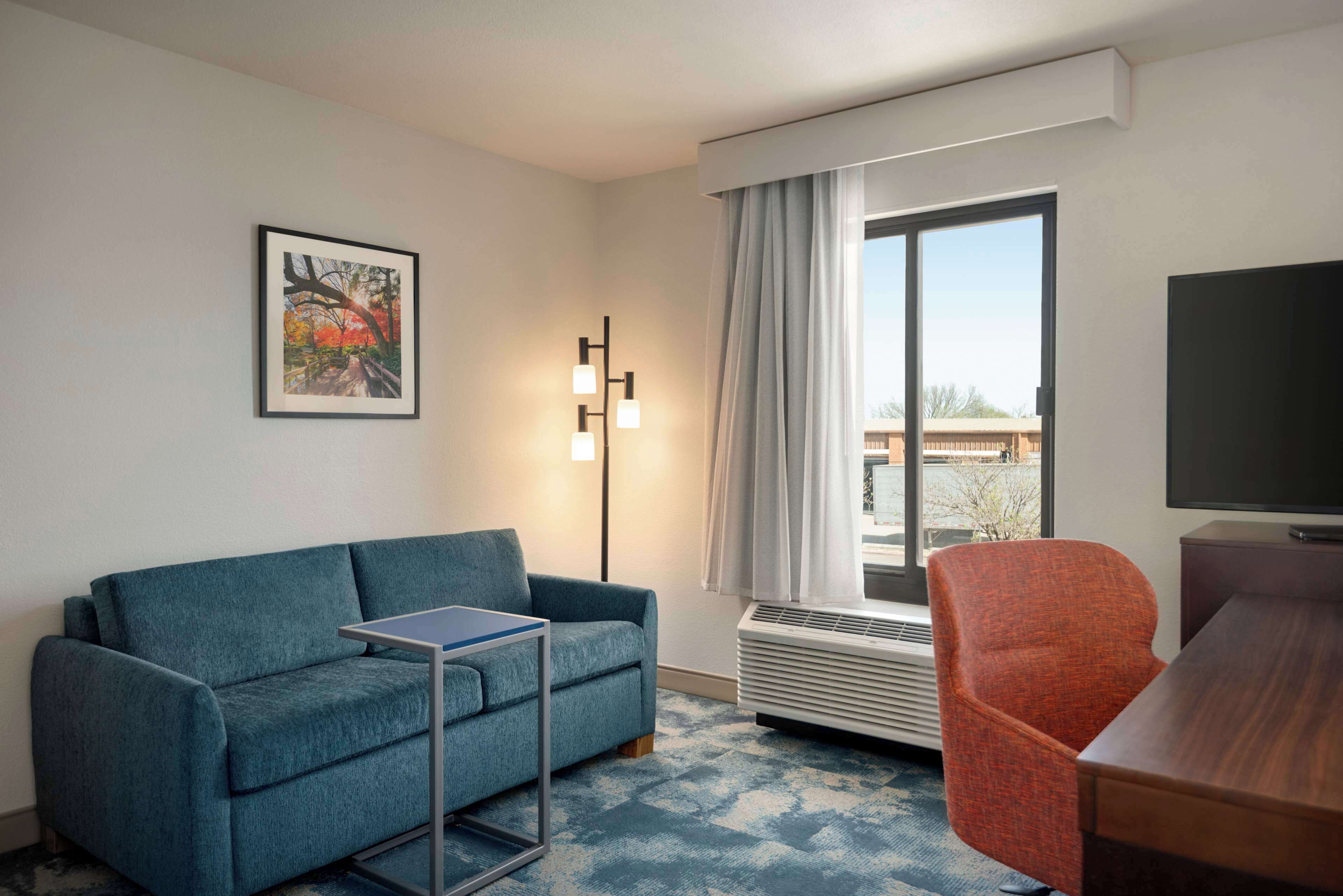 studio, one king bed, non-smoking | living area