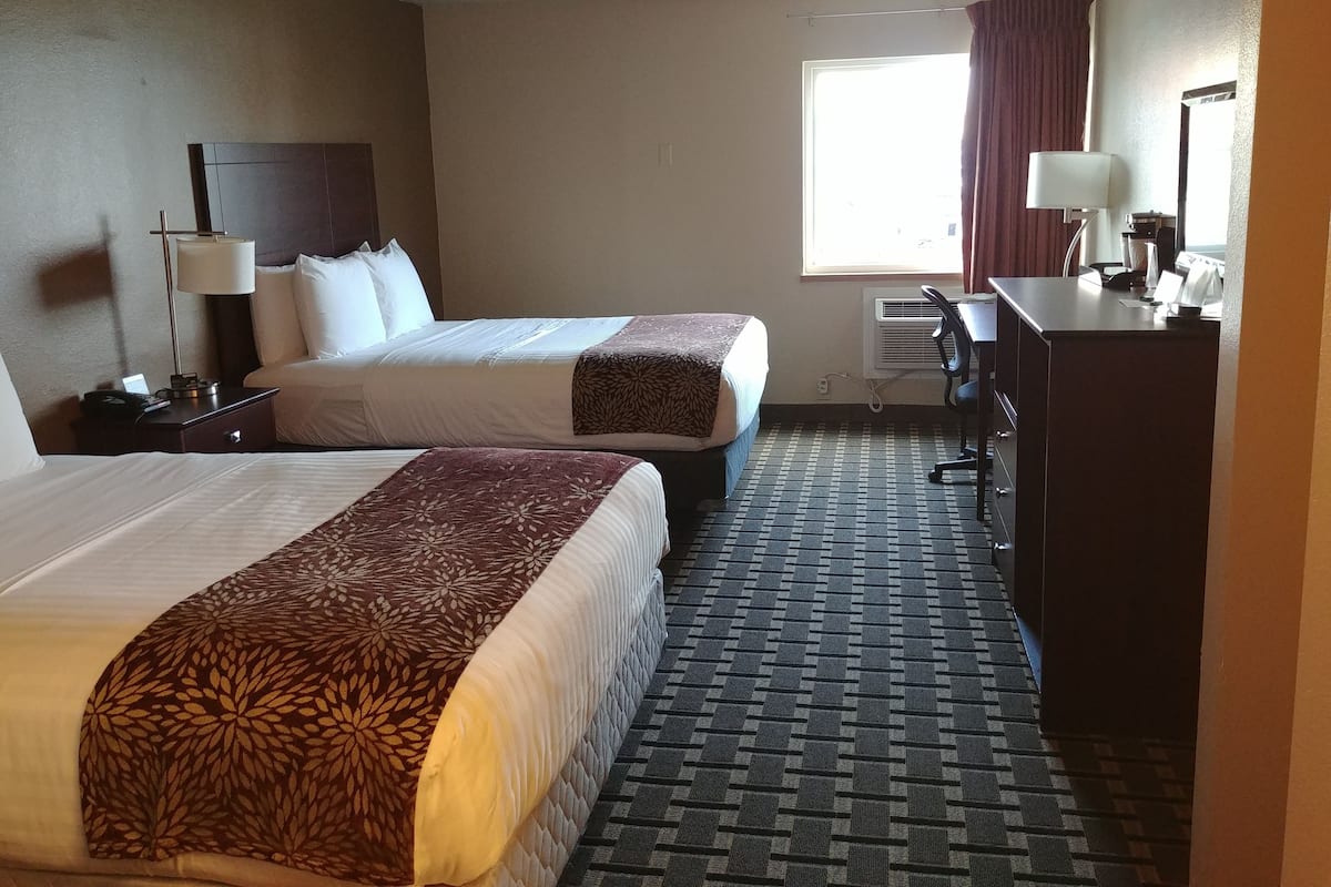 Room, 2 Queen Beds, Non Smoking | Premium bedding, desk, laptop workspace, blackout drapes
