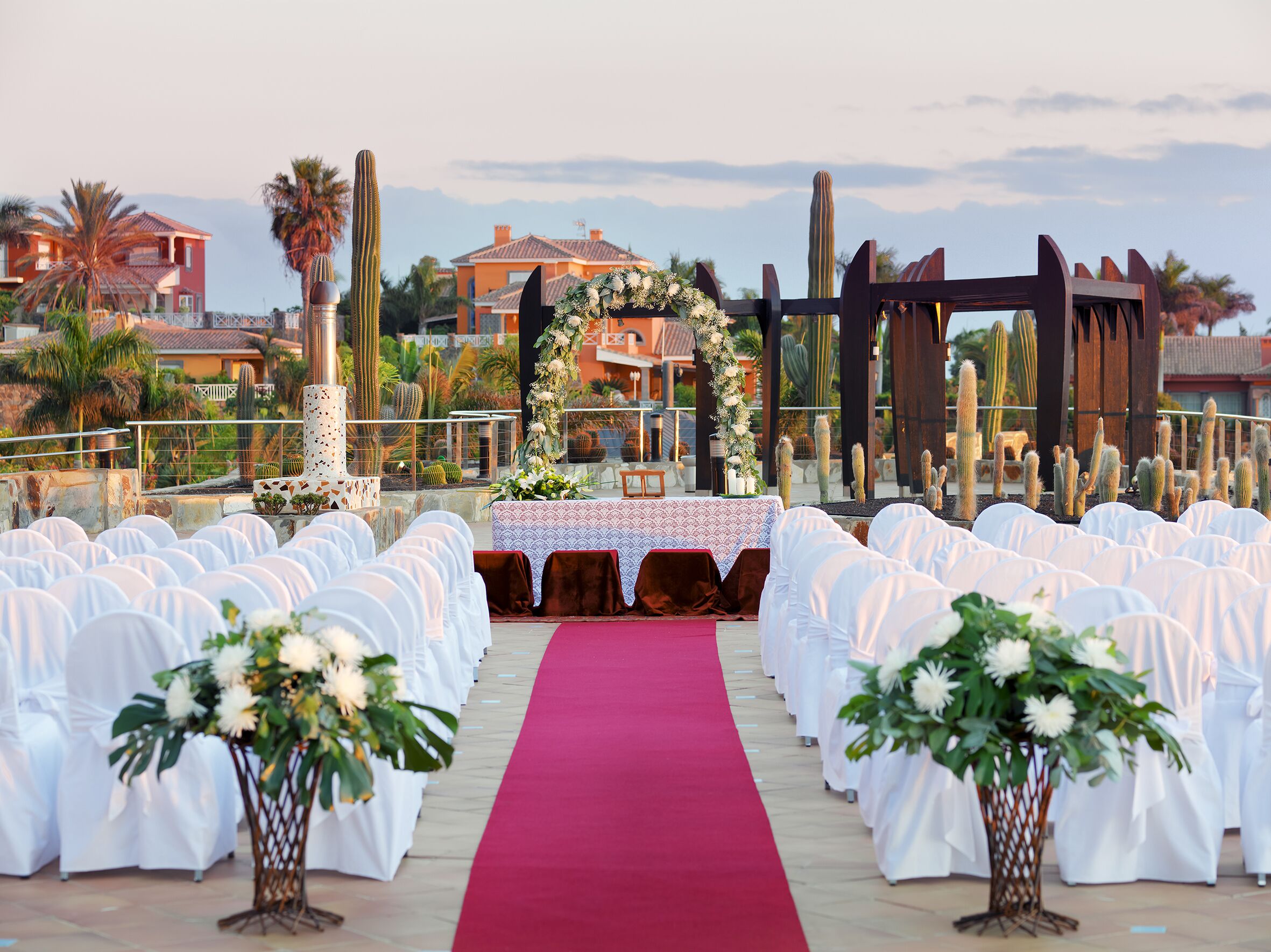 outdoor wedding area
