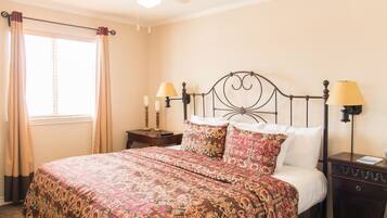 2 bedrooms, premium bedding, down comforters, individually decorated