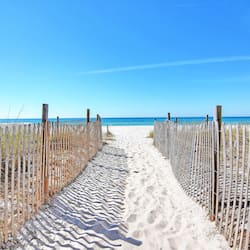 On the beach, white sand