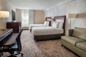 In-room safe, desk, laptop workspace, blackout curtains