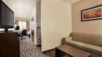 Desk, blackout curtains, iron/ironing board, free cots/infant beds