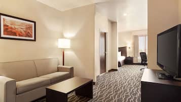 Desk, blackout curtains, iron/ironing board, free cots/infant beds