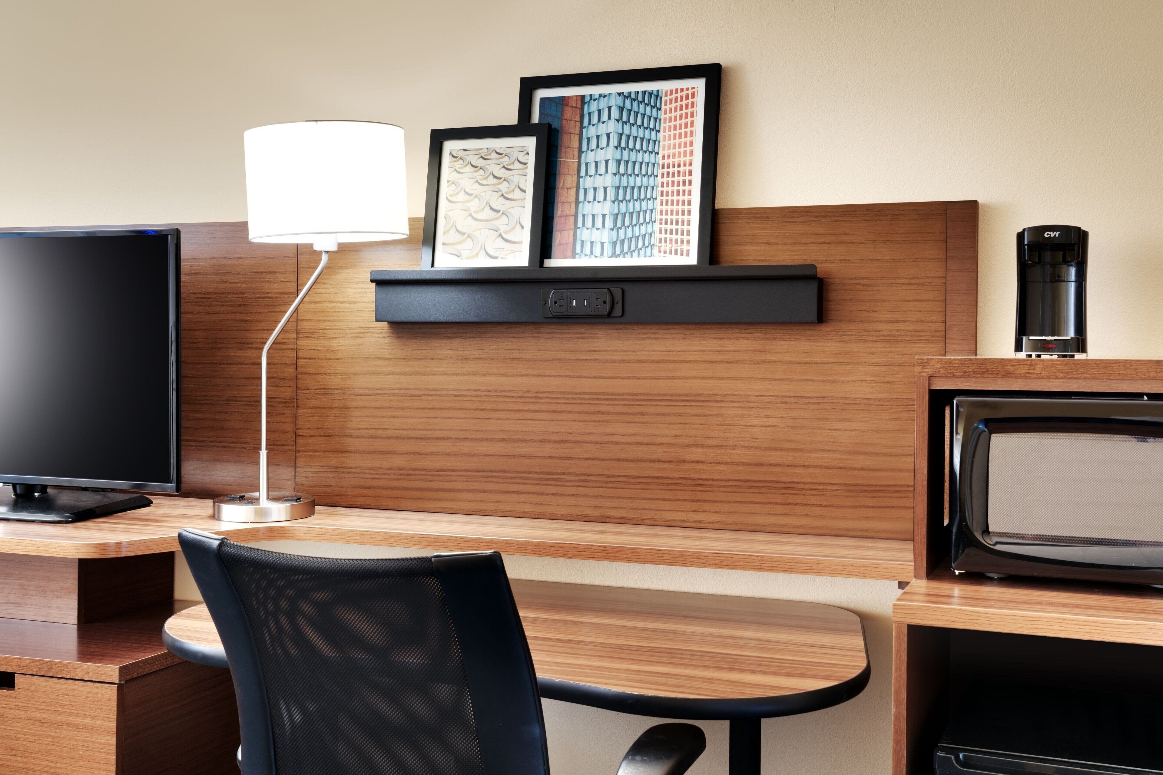 1 bedroom, desk, laptop workspace, iron/ironing board