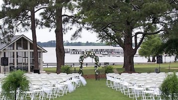 Outdoor wedding area