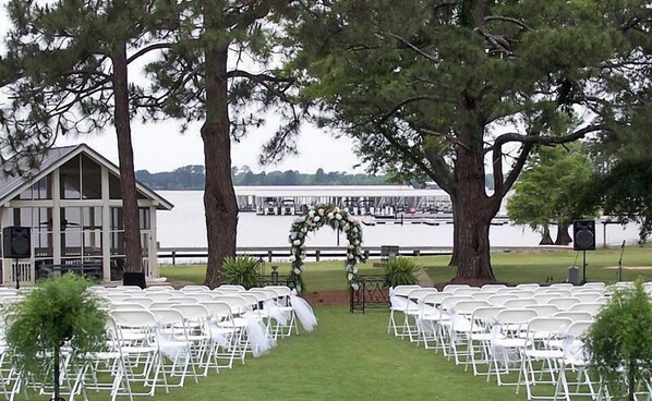 Outdoor wedding area
