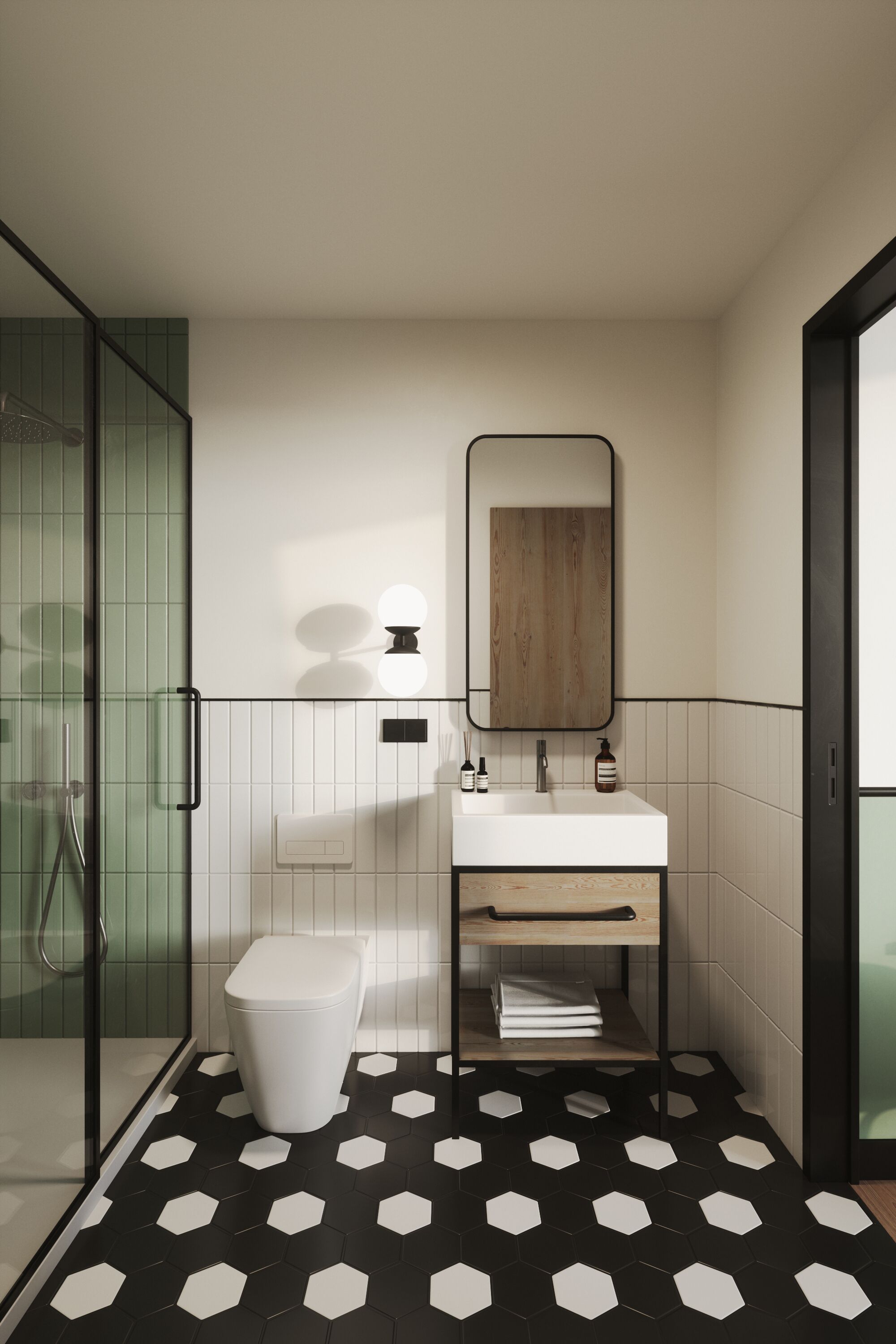 shower, free toiletries, towels