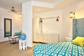 Memory foam beds, minibar, in-room safe, blackout drapes