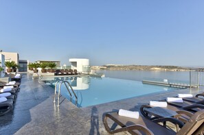 Innenpool, Außenpool, Sonnenschirme
