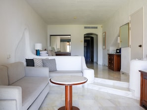 Studio, Sea View (Garden) | Living area | 31-inch LCD TV with satellite channels, TV, pay movies