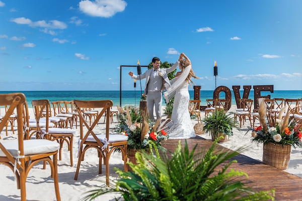 Outdoor wedding area