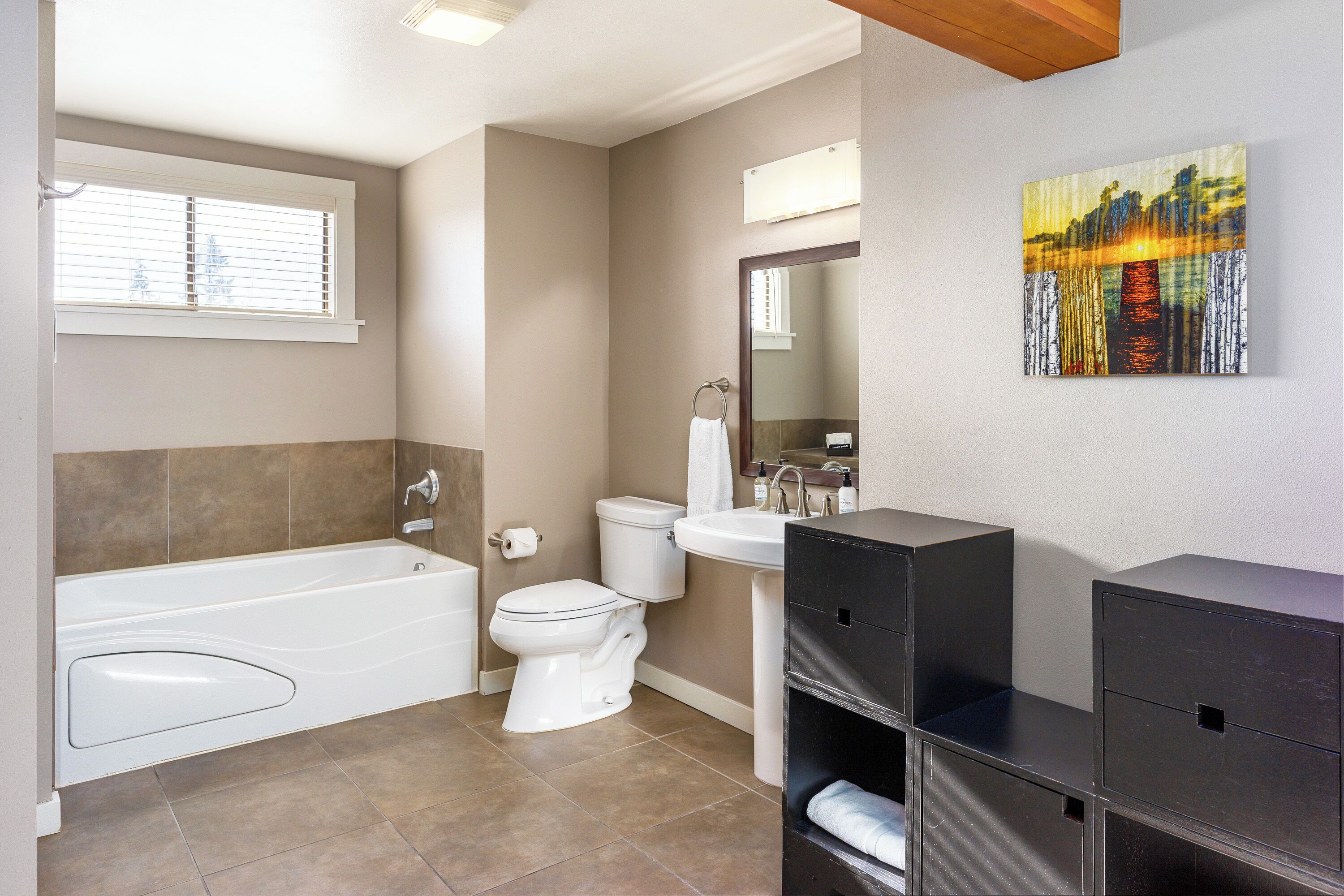 single room | bathroom | shower, hair dryer, bathrobes, towels