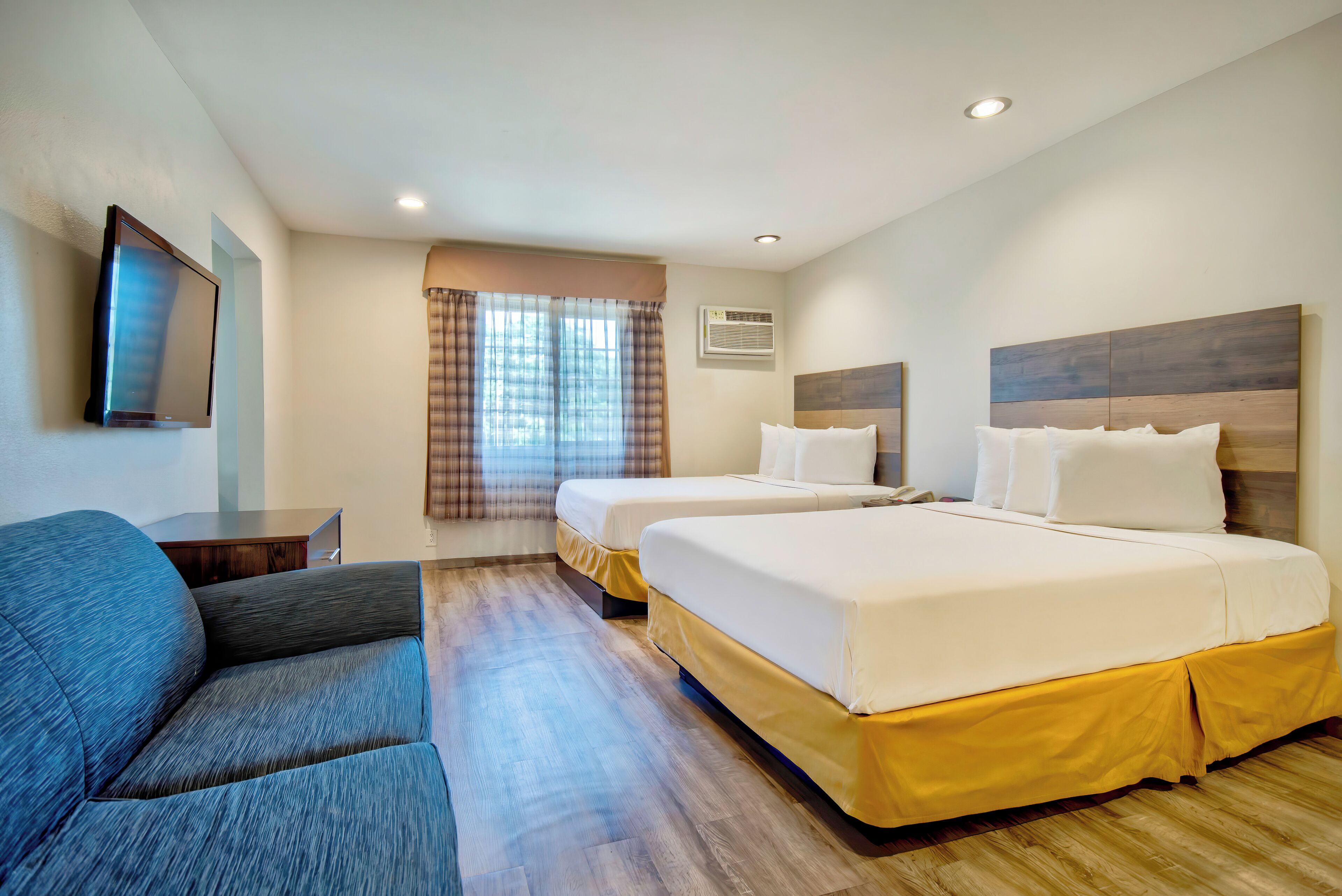 Deluxe Room, 2 Double Beds, Non Smoking, Refrigerator & Microwave | 1 bedroom, desk, iron/ironing board, free WiFi