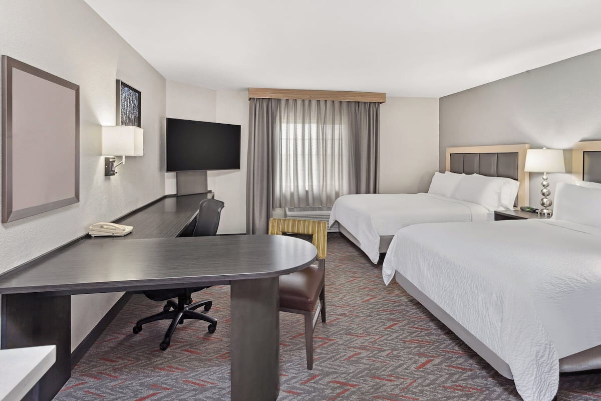 1 bedroom, desk, laptop workspace, iron/ironing board