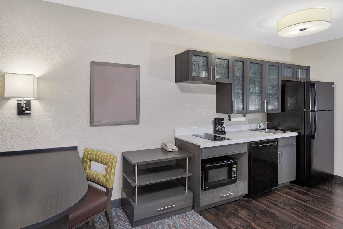 1 bedroom, desk, laptop workspace, iron/ironing board