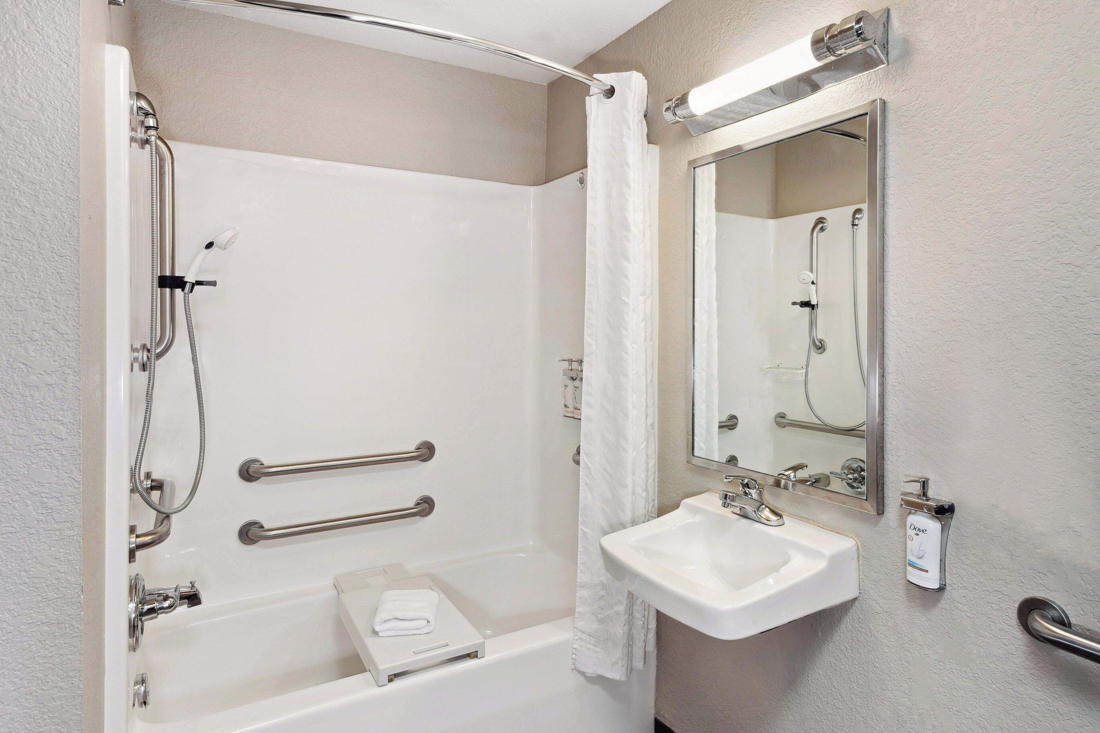 free toiletries, hair dryer, towels