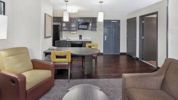 1 bedroom, desk, laptop workspace, iron/ironing board