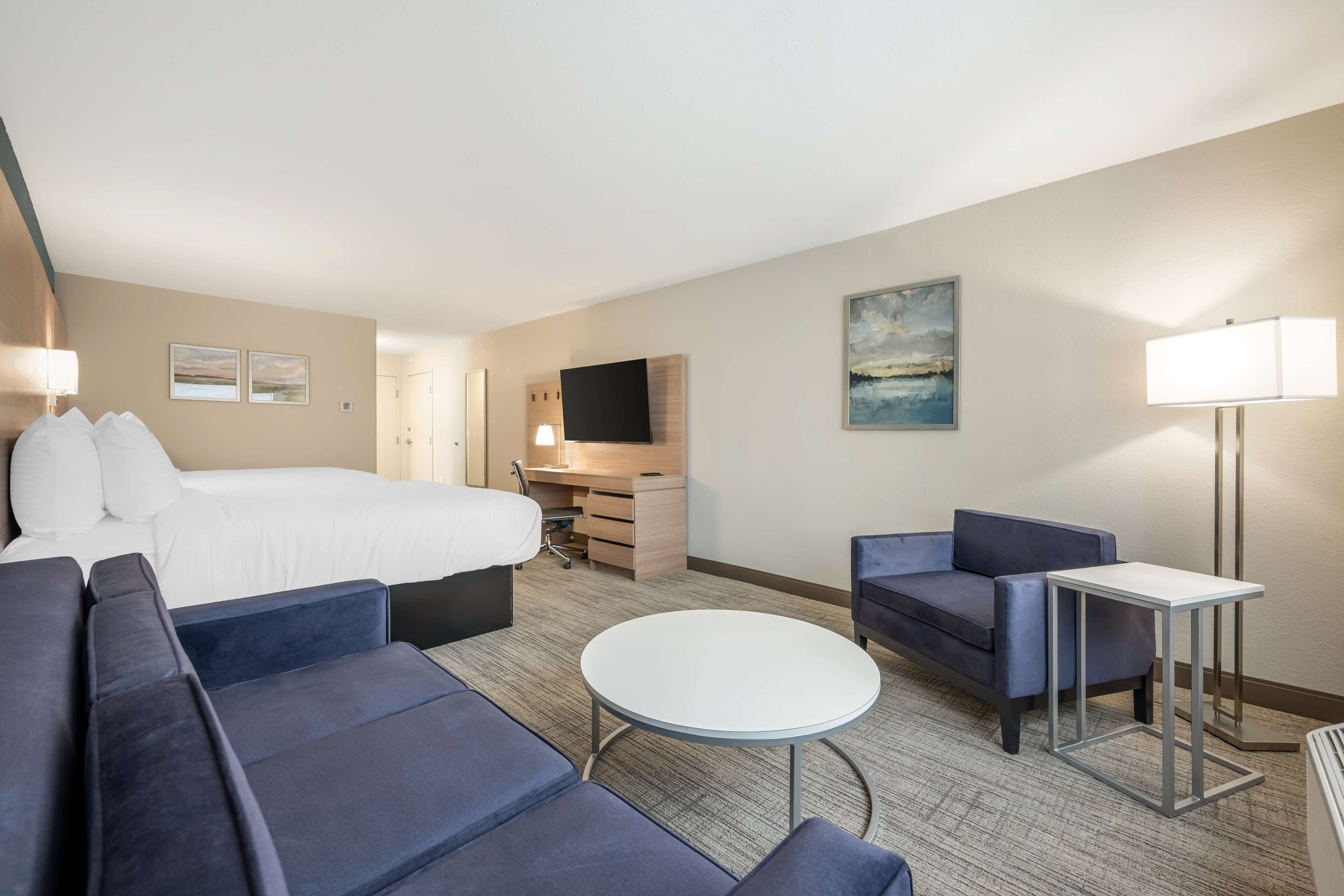 standard room, 2 queen beds, non smoking, refrigerator & microwave (walk-in shower;larger room) | hypo-allergenic bedding, desk, iron/ironing board, wifi