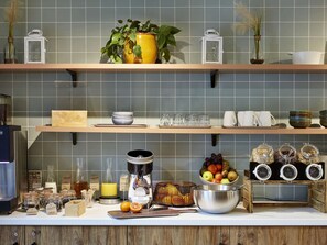 Daily buffet breakfast (EUR 18 per person)