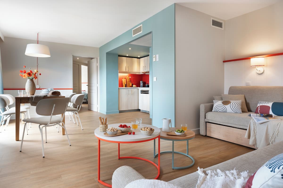 Appartement 6 personnes - 2 chambres - Balcon | Living area