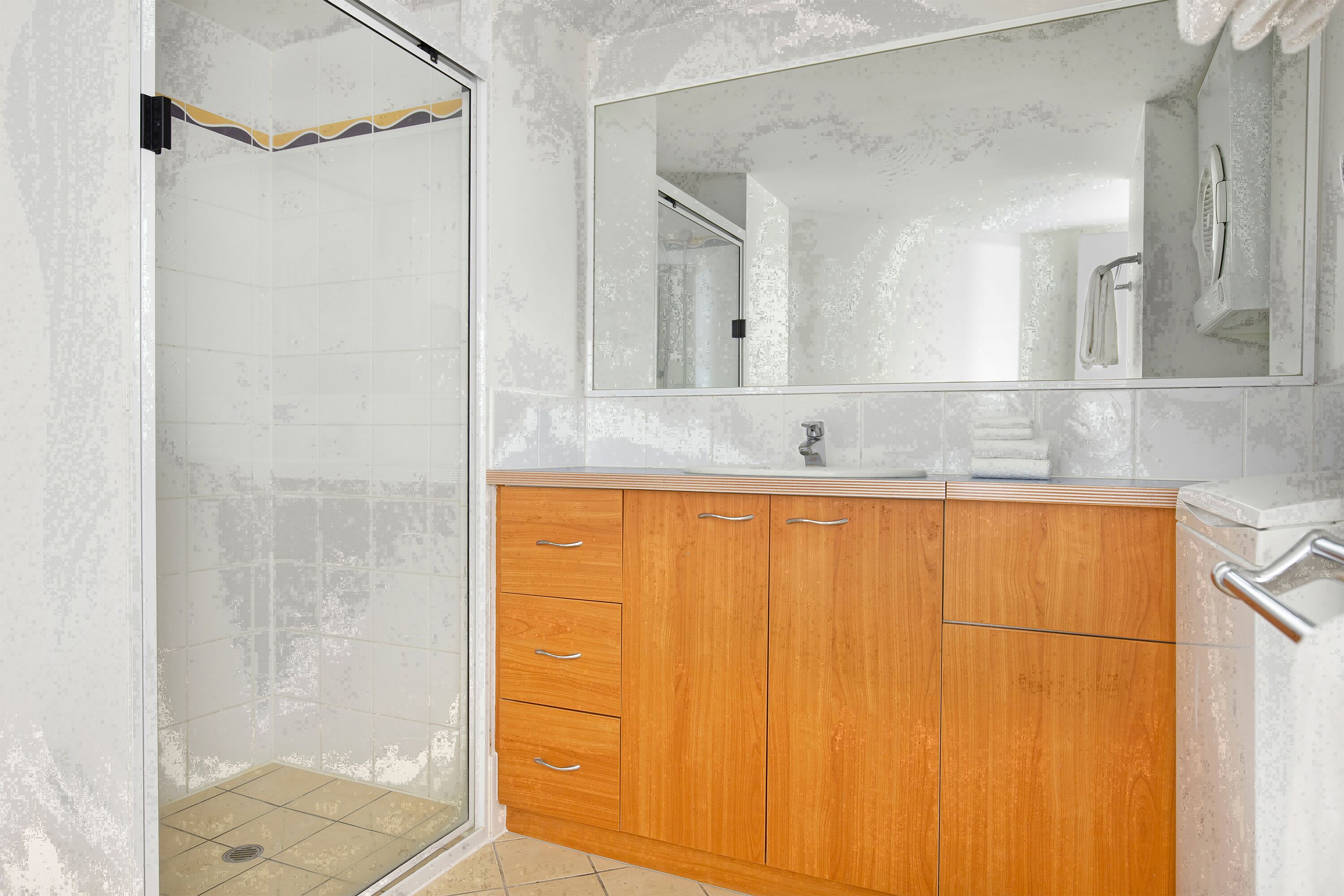 free toiletries, hair dryer, towels