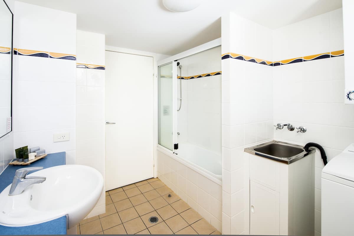 free toiletries, hair dryer, towels