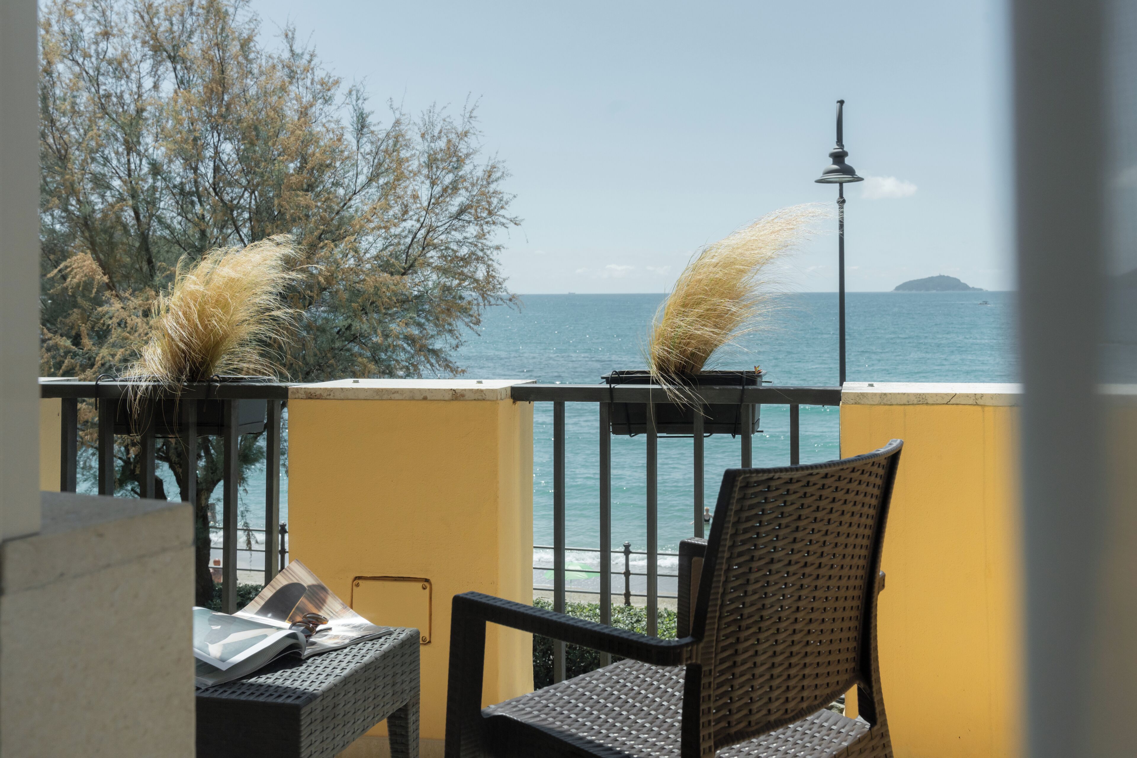 superior triple room, multiple beds, sea view | terrace/patio