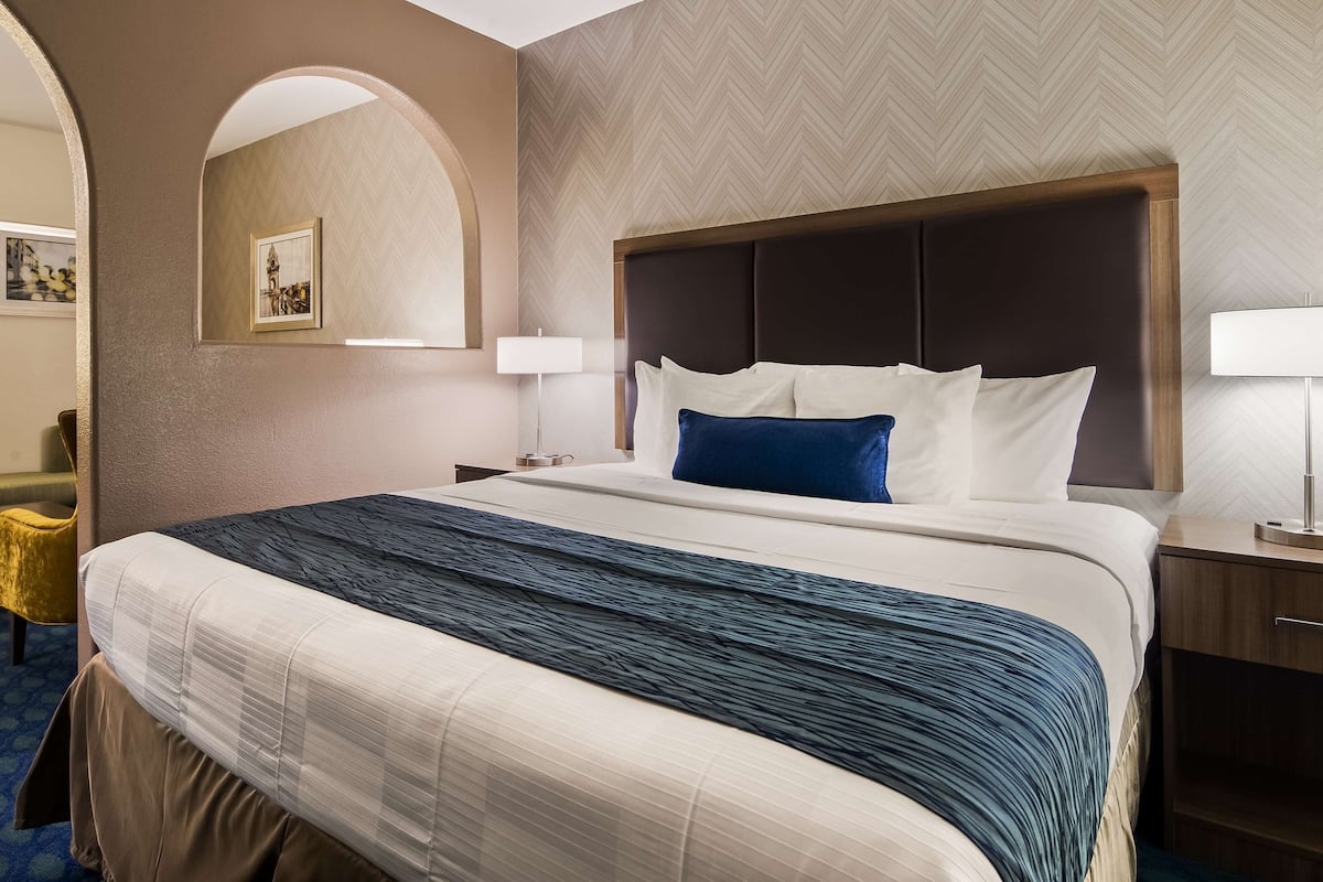 in-room safe, desk, blackout curtains, iron/ironing board