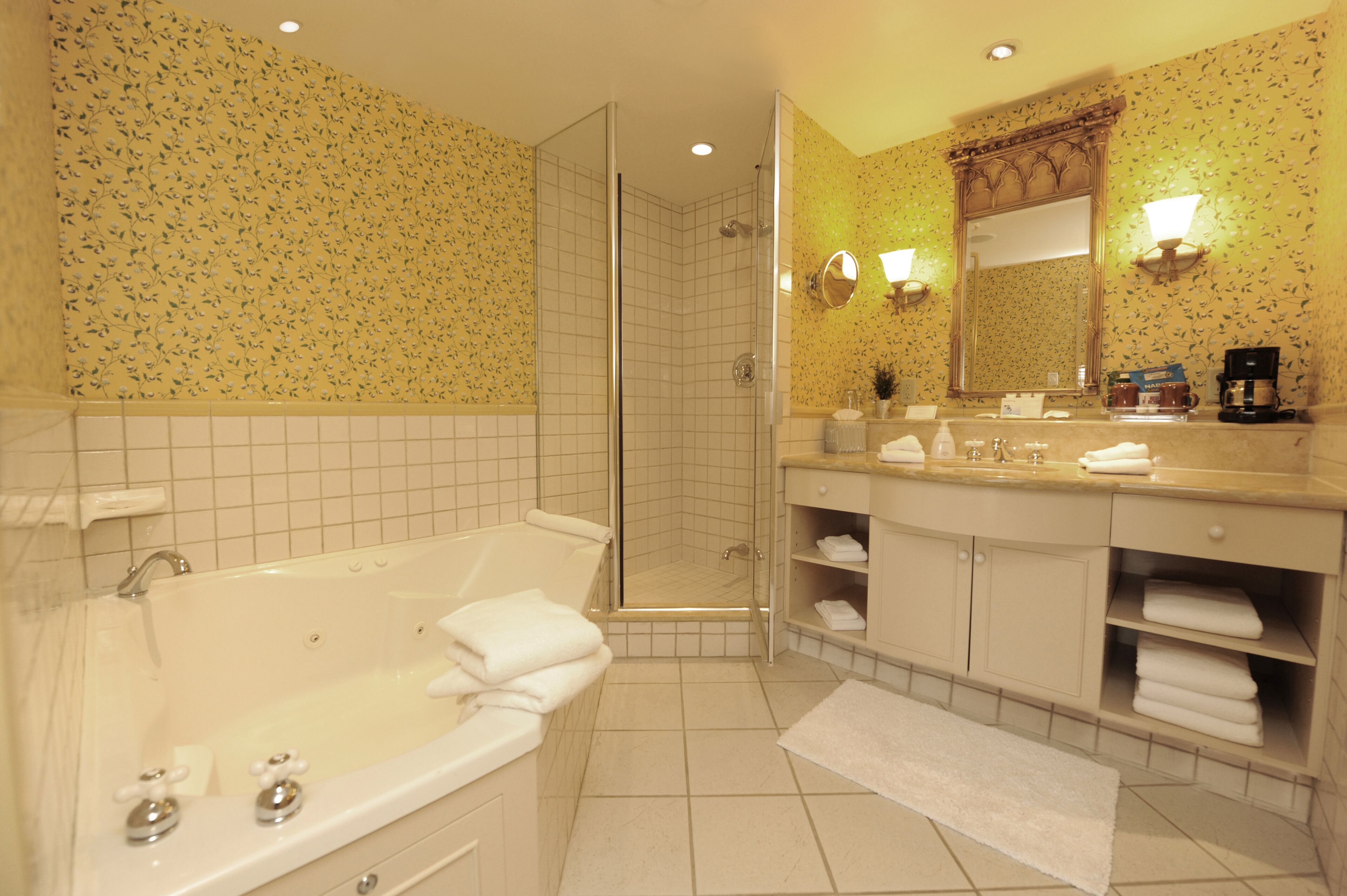 luxury room, 1 king bed | bathroom | designer toiletries, hair dryer, bathrobes, towels