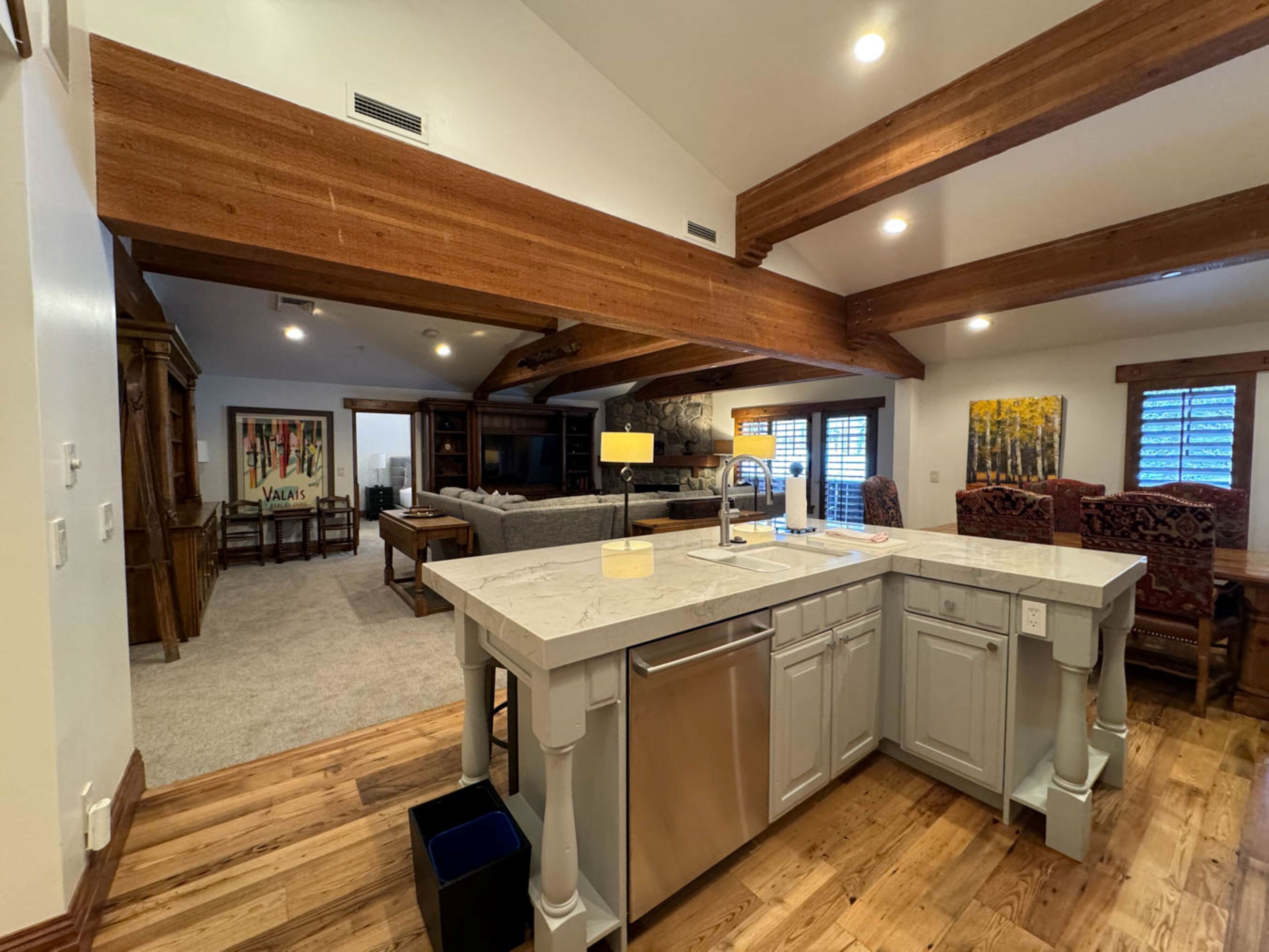 Fridge, microwave, coffee/tea maker, highchair