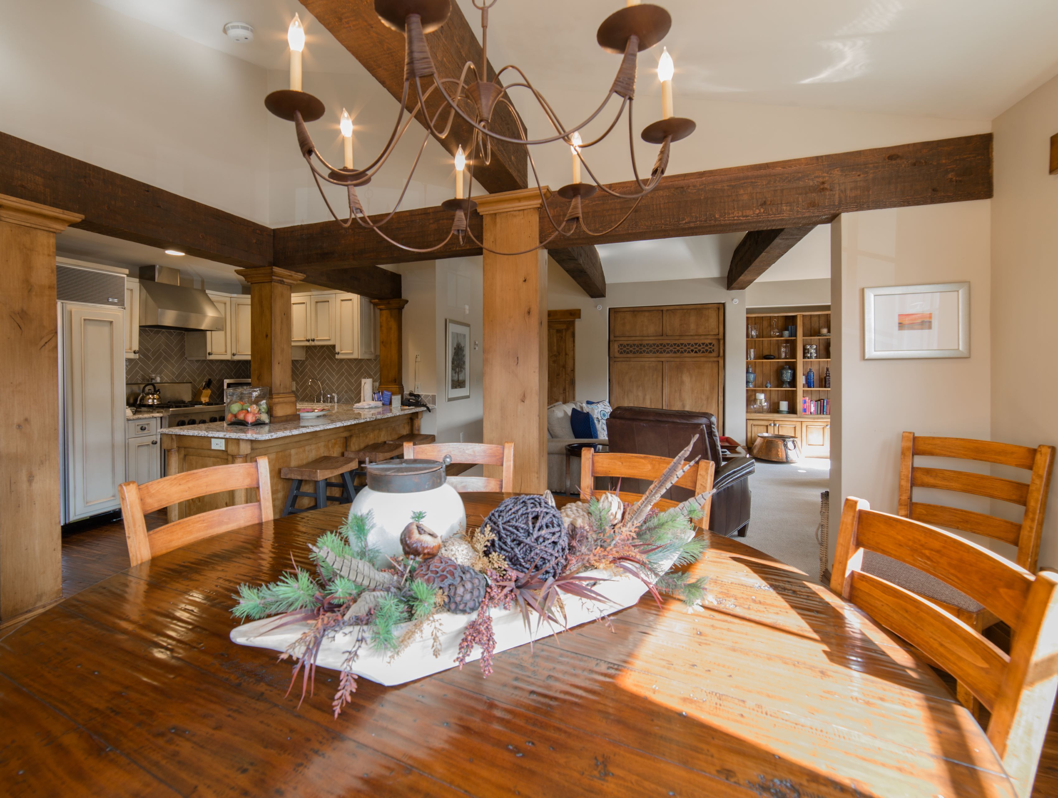 Luxury Suite, 3 Bedrooms (Two Queens) | Living area | Flat-screen TV, fireplace, DVD player, pay movies