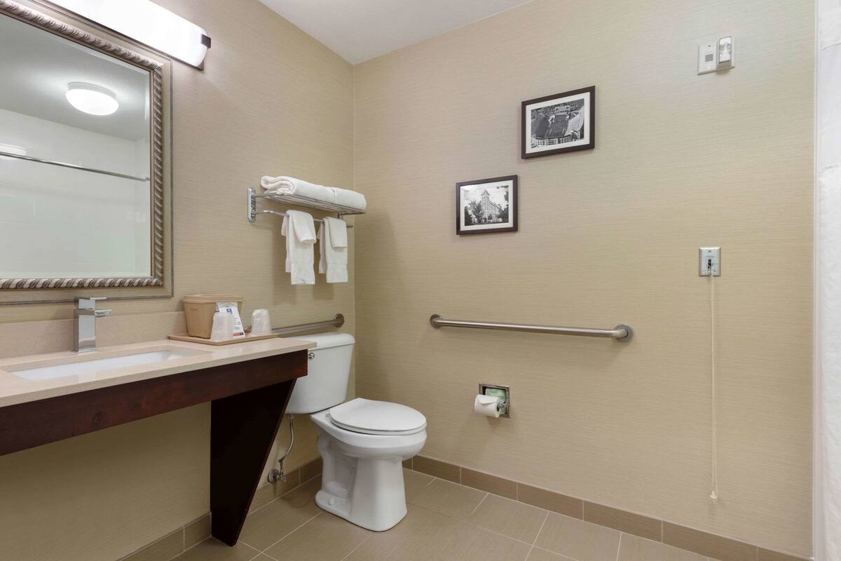 desk, blackout curtains, iron/ironing board, free cots/infant beds