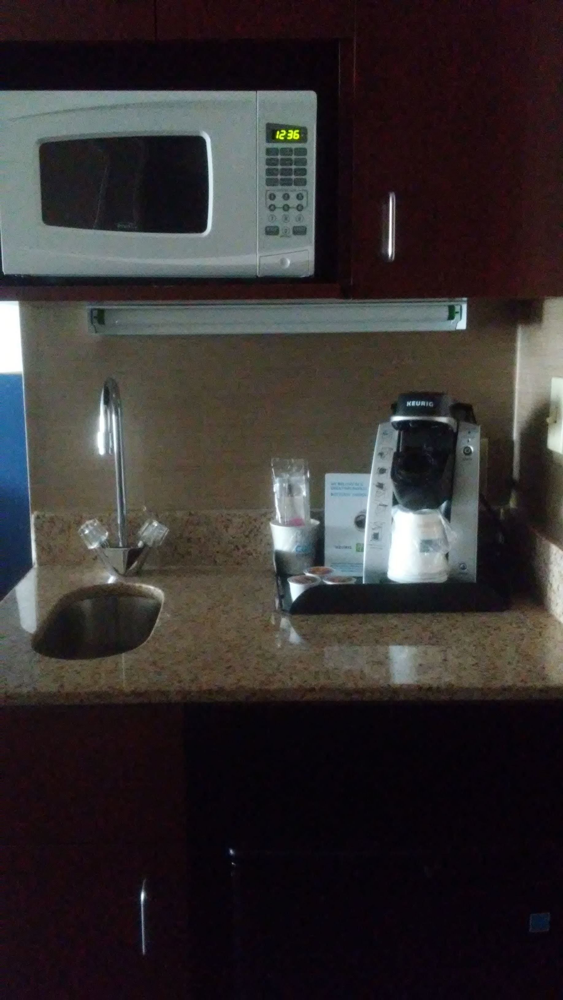 1 bedroom, desk, blackout curtains, iron/ironing board