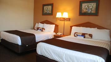 Premium bedding, desk, free WiFi, bed sheets